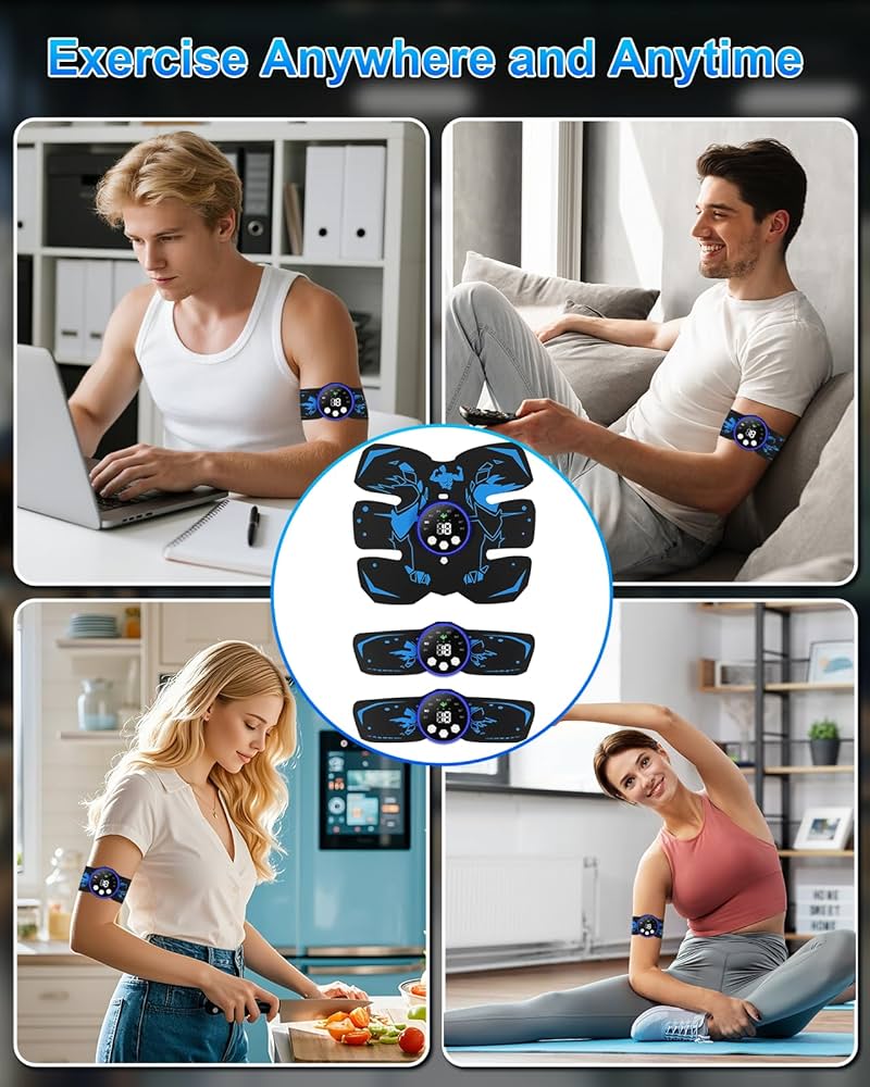 Smart Abdomen EMS Muscle Toner – Wireless Abs Trainer & Body Muscle Stimulator for Home Workout