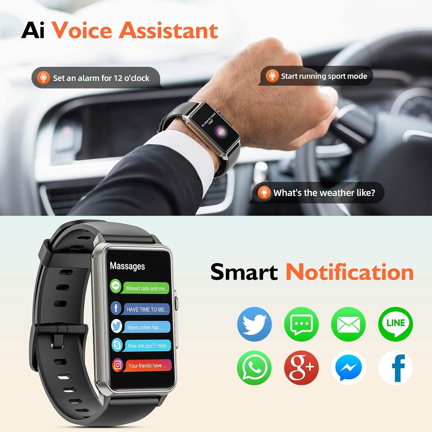 1.57" Bluetooth Smart Watch with Calling Function – Activity Tracker for Android & iOS