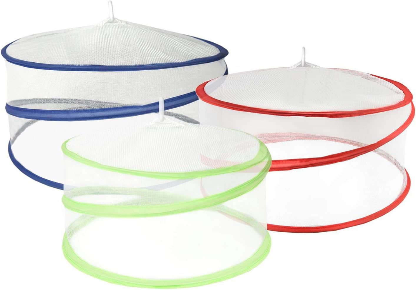 3PCS Collapsible Mesh Food Covers, Reusable Pop-Up Food Tent Covers for Picnic, BBQ, Outdoor Dining and Kitchen Use