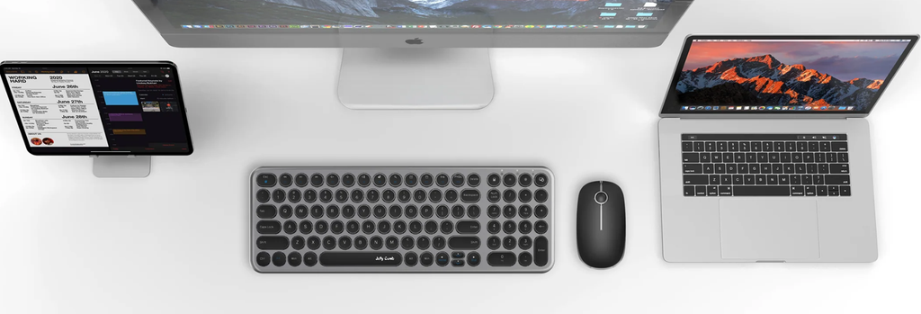 Jelly Comb KS452 Wireless Keyboard and Mouse Combo – 2.4GHz USB Slim Keyboard & Mouse Set for PC, Laptop, Desktop