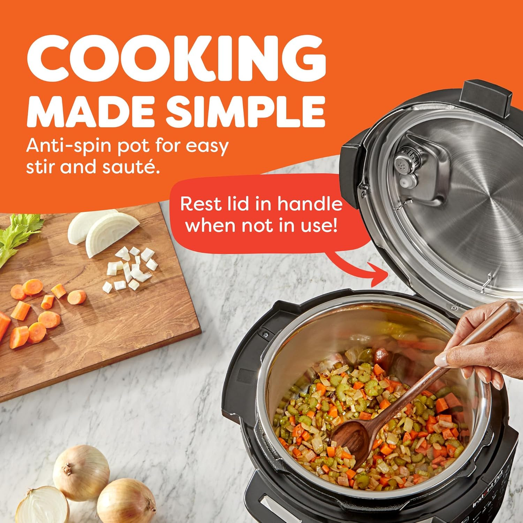 Instant Pot RIO 7-in-1 Electric Multi-Cooker, 6 Quart Pressure Cooker, Slow Cooker, Rice Cooker, Steamer, Sauté and Yogurt Maker, Black