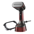 Open Box CHI Lava Handheld Garment Steamer with Ceramic Steam Plate, Detachable Water Tank & Dual Steam Modes - Black/Red