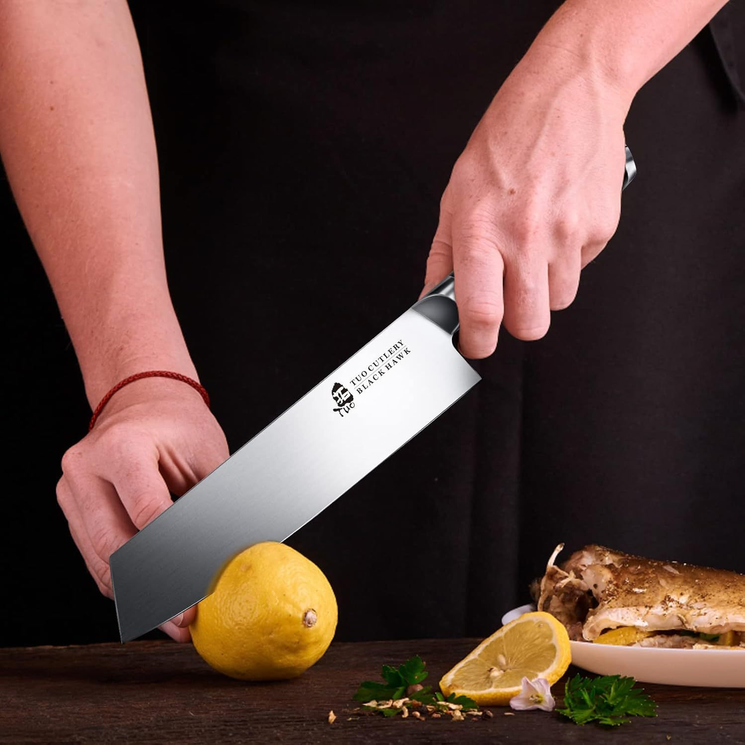 TUO Kiritsuke Knife - 8 Inch Kiritsuke Chef Knife - High Carbon German Steel with Gift Box