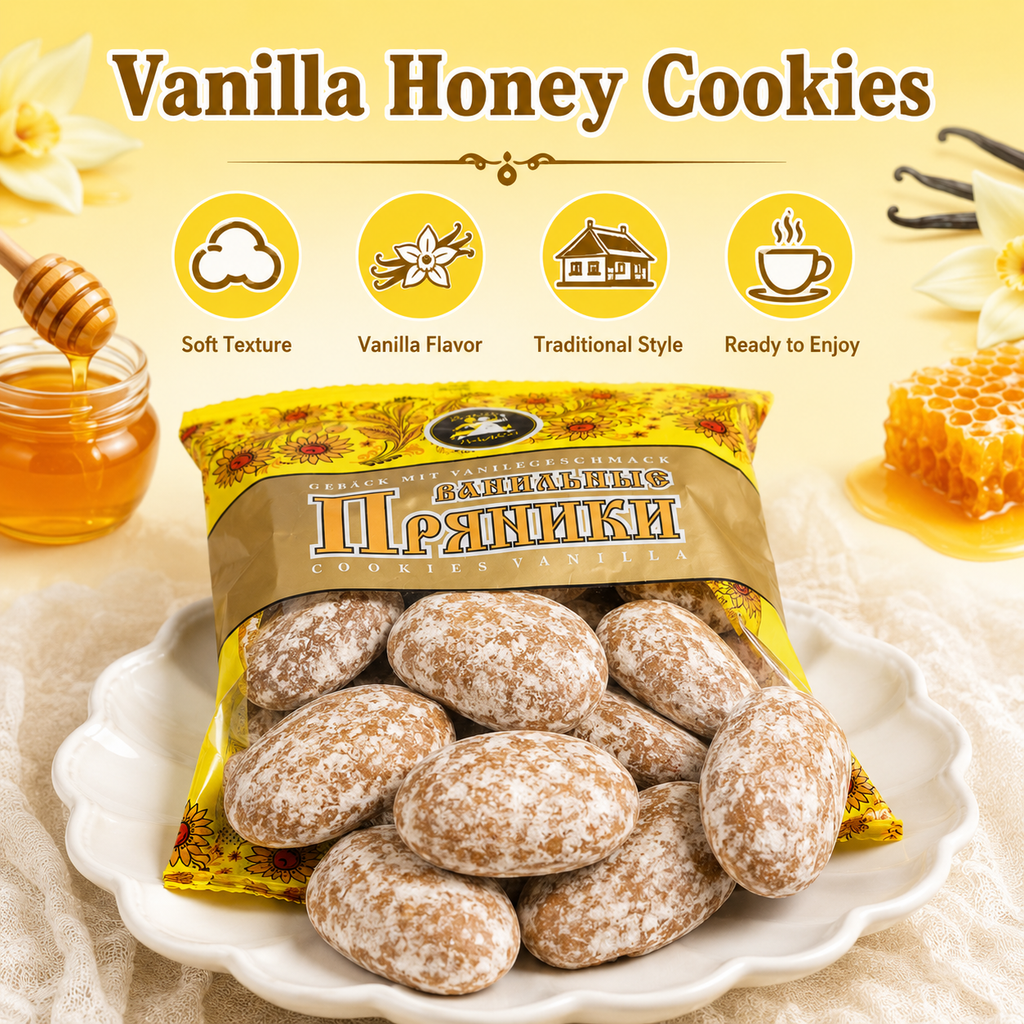 Traditional Glazed Cookies 400g Soft Baked Snack for Coffee, Tea & Everyday Enjoyment
