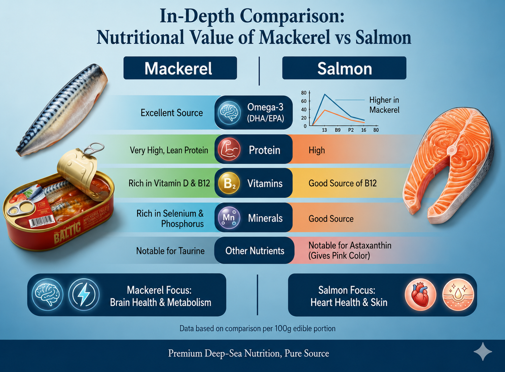 Baltic Mackerel Fillets in Tomato Sauce – Ready-to-Eat Seafood Meal, Best Before May 2027
