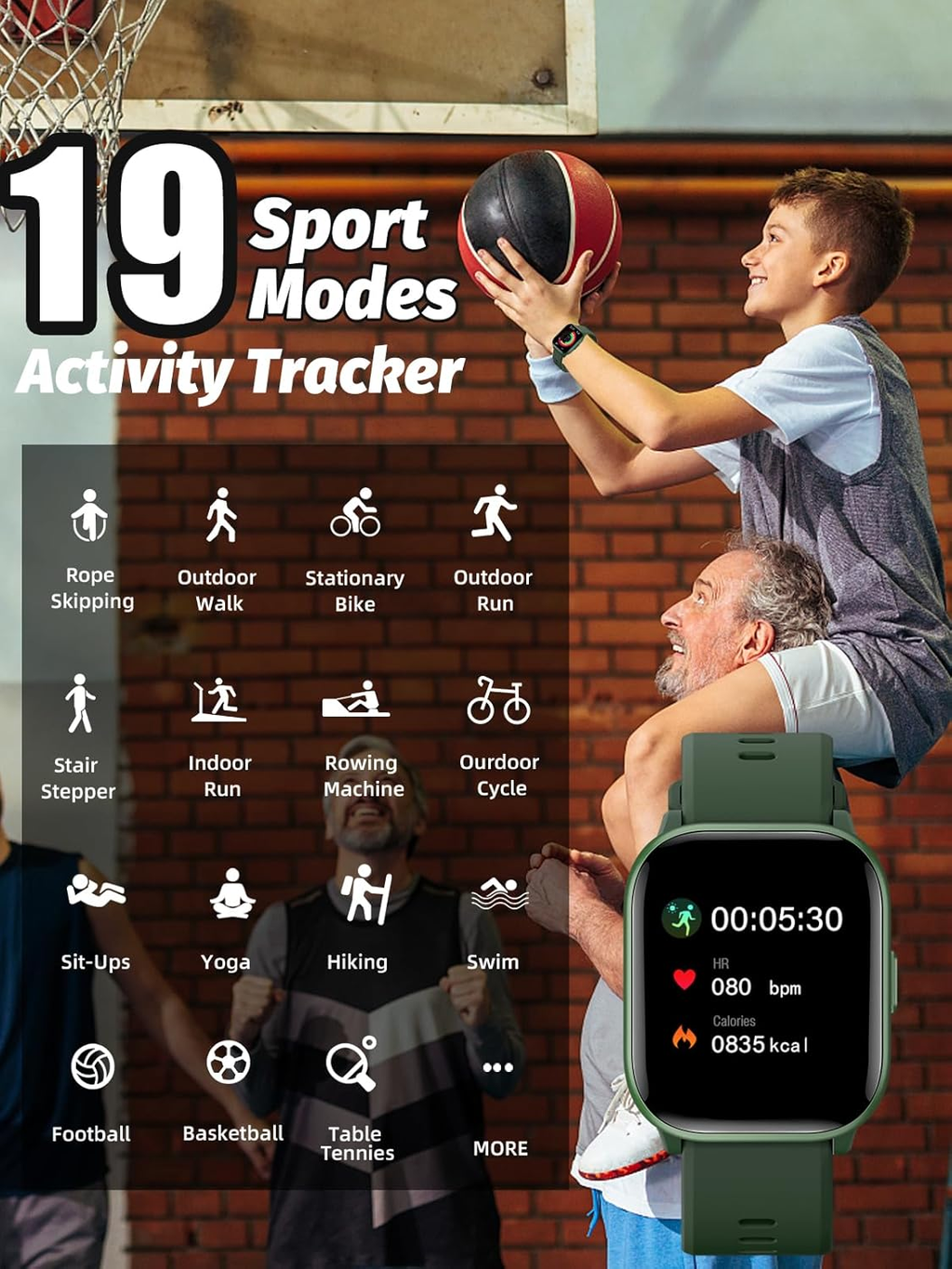 Kids Smart Watch Fitness Tracker Waterproof Activity Tracker with Sleep Monitor Pedometer Alarm Touch Screen