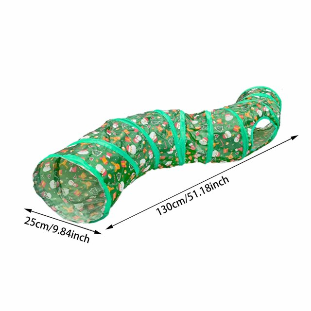 Christmas Cat Toy Set with Collapsible Tunnel – Holiday Variety Pack