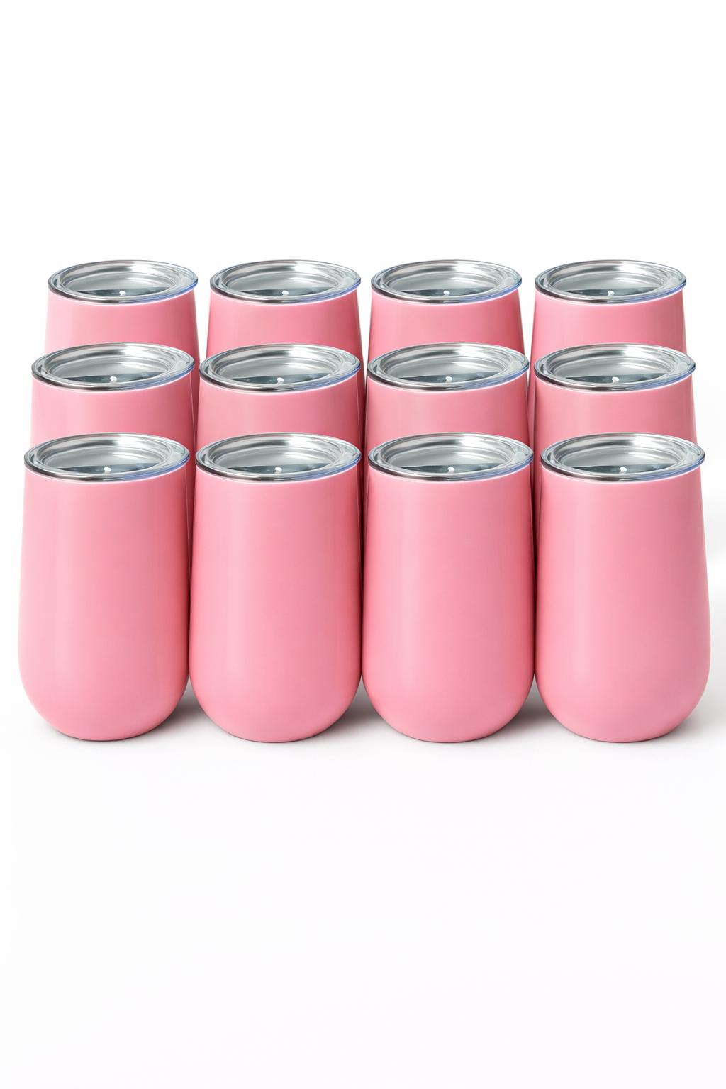 6 oz Stainless Steel Champagne Tumbler Stemless Glasses with Lid, Double Wall Insulated Travel Mug Perfect for Wine, Coffee, Drinks, Champagne, Cocktails, Colorfu