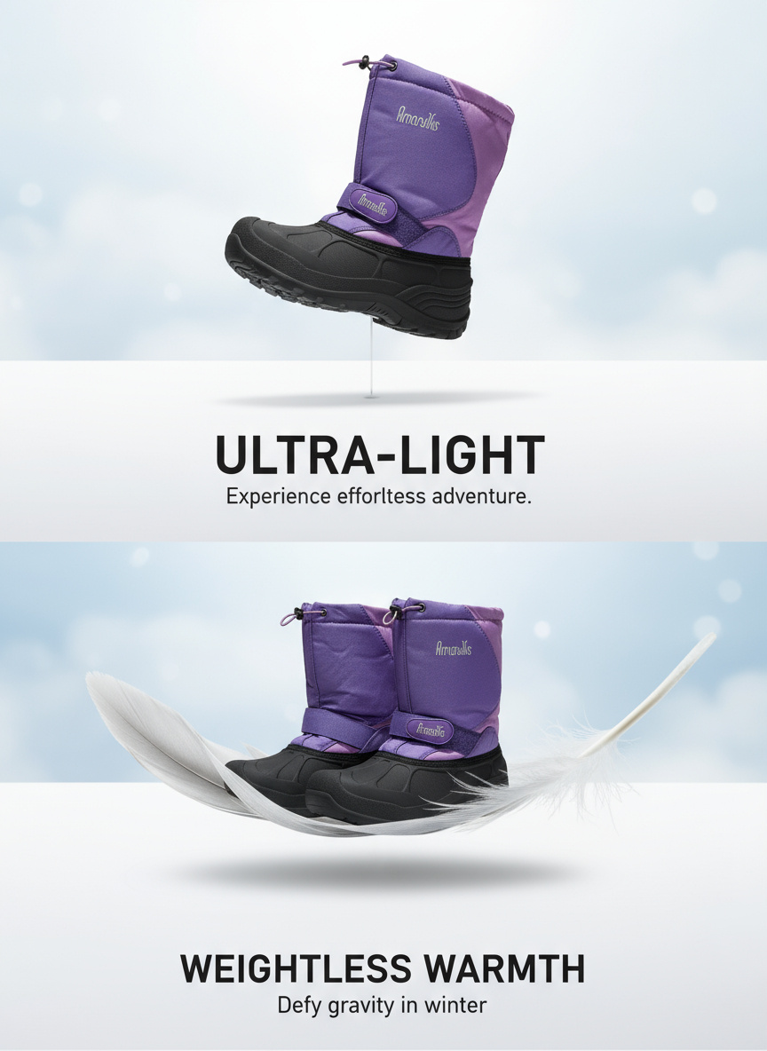 Kids' Waterproof Winter Snow Boots with Warm Lining | Neighbor Buy