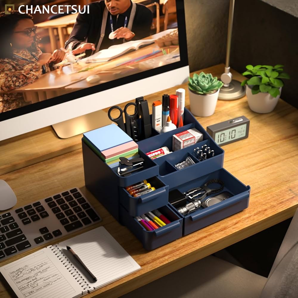 3-Drawer Makeup Organizer with Clear Pull-Out Drawers – PET Cosmetic Storage Box for Vanity, Bathroom & Desk
