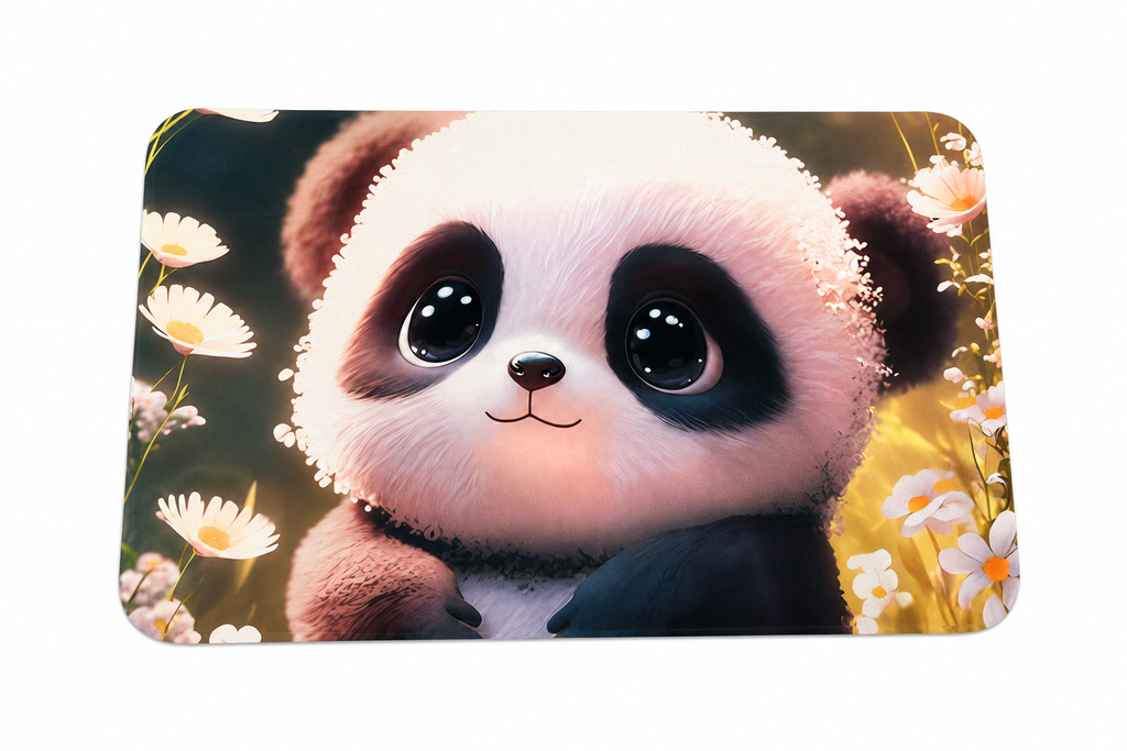Cute Panda Silicone Bathroom Mat – 23 × 16 in | Easy to Clean Floor Mat
