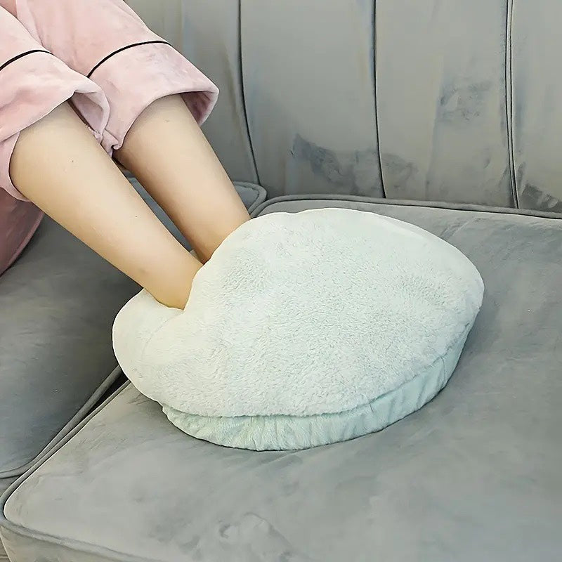 USB Electric Foot Warmer with Soft Faux Rabbit Fur Lining