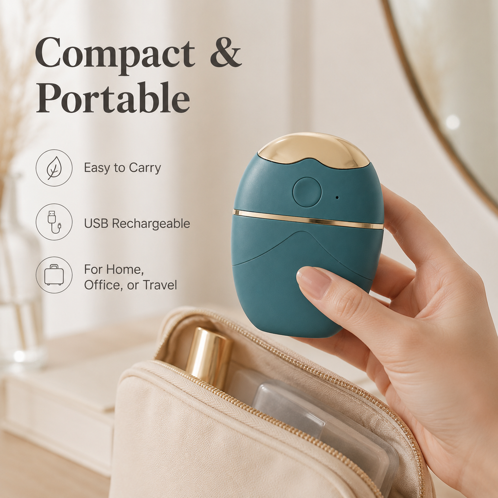 Portable Multi-Function Eye Care Device with Fine Mist, Warm Compress, 3 Heat Settings and USB Rechargeable Design