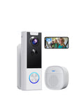 Wireless 2K Video Doorbell Camera – Smart WiFi Doorbell with PIR Motion Detection, Night Vision & Two-Way Audio