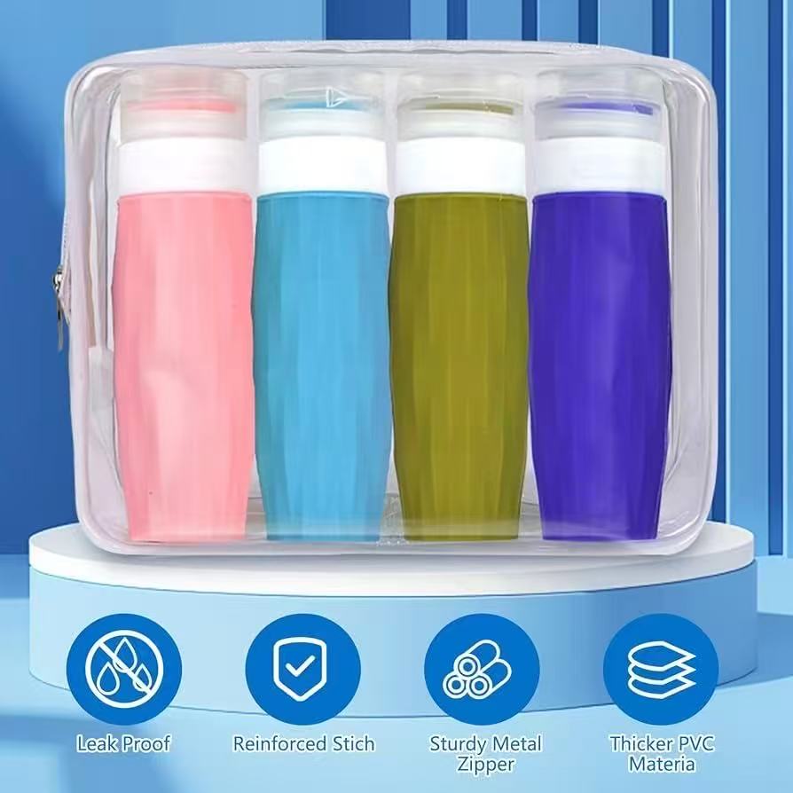 16PCS Travel Bottles Set – TSA Approved Leak-Proof Refillable Containers for Toiletries