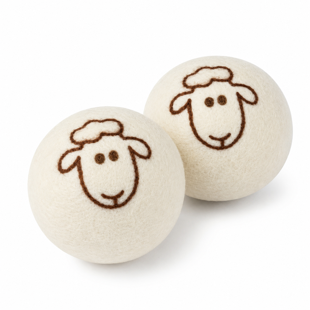 2 Pack Reusable Wool Dryer Balls Set – Laundry Dryer Balls for Clothes & Towels