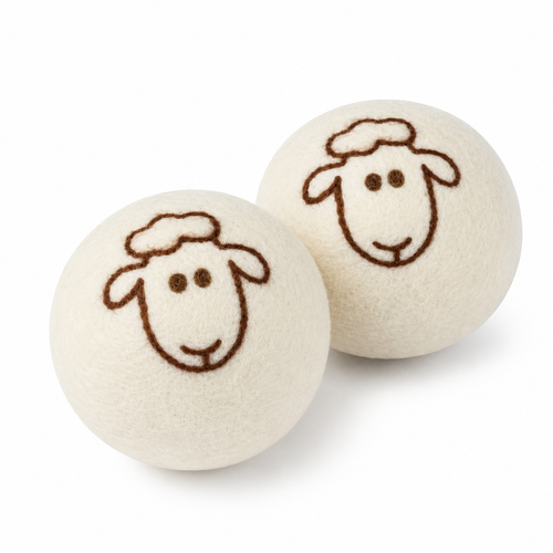 2 Pack Reusable Wool Dryer Balls Set – Laundry Dryer Balls for Clothes & Towels