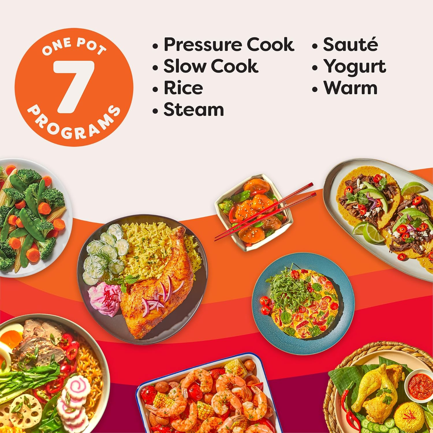 Instant Pot RIO 7-in-1 Electric Multi-Cooker, 6 Quart Pressure Cooker, Slow Cooker, Rice Cooker, Steamer, Sauté and Yogurt Maker, Black