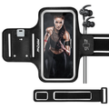 Running Phone Armband, Universal Sports Arm Band Phone Holder with Adjustable Strap, Sweat Resistant Workout Armband for Gym, Running, Cycling, Compatible with Most Smartphones