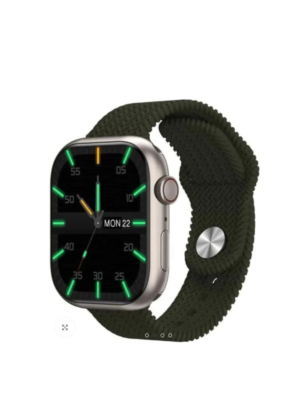 HS8 Pro Smart Watch Fitness Tracker with Bluetooth Call, Heart Rate Monitor, Sleep Tracking, Waterproof, Black/Green