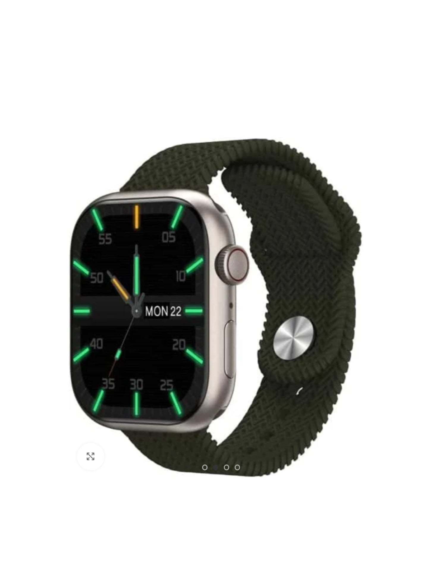 HS8 Pro Smart Watch Fitness Tracker with Bluetooth Call, Heart Rate Monitor, Sleep Tracking, Waterproof, Black/Green