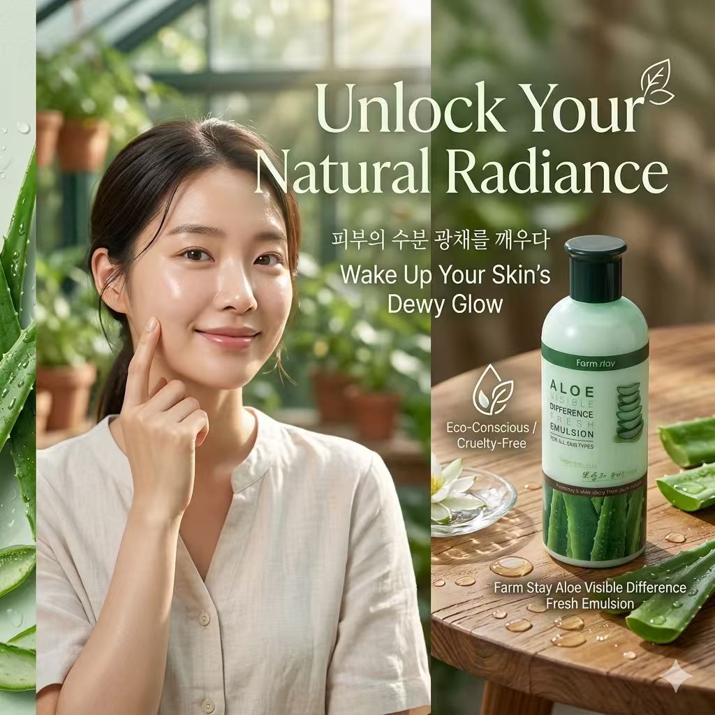 Aloe Vera Hydrating Emulsion Lotion 350ml – Moisturizing Skincare BB JUN 2023
