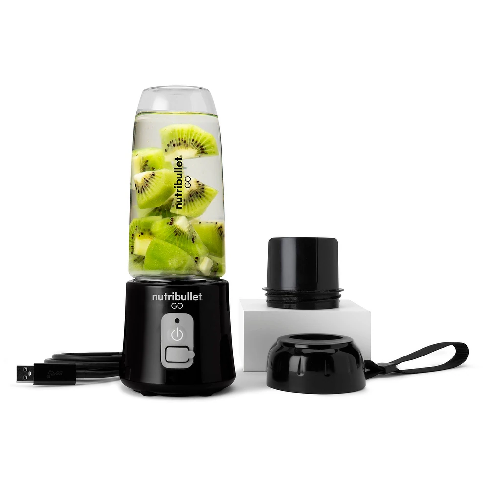 Nutribullet GO Cordless Personal Blender 370ml USB Rechargeable Portable Smoothie Maker Black