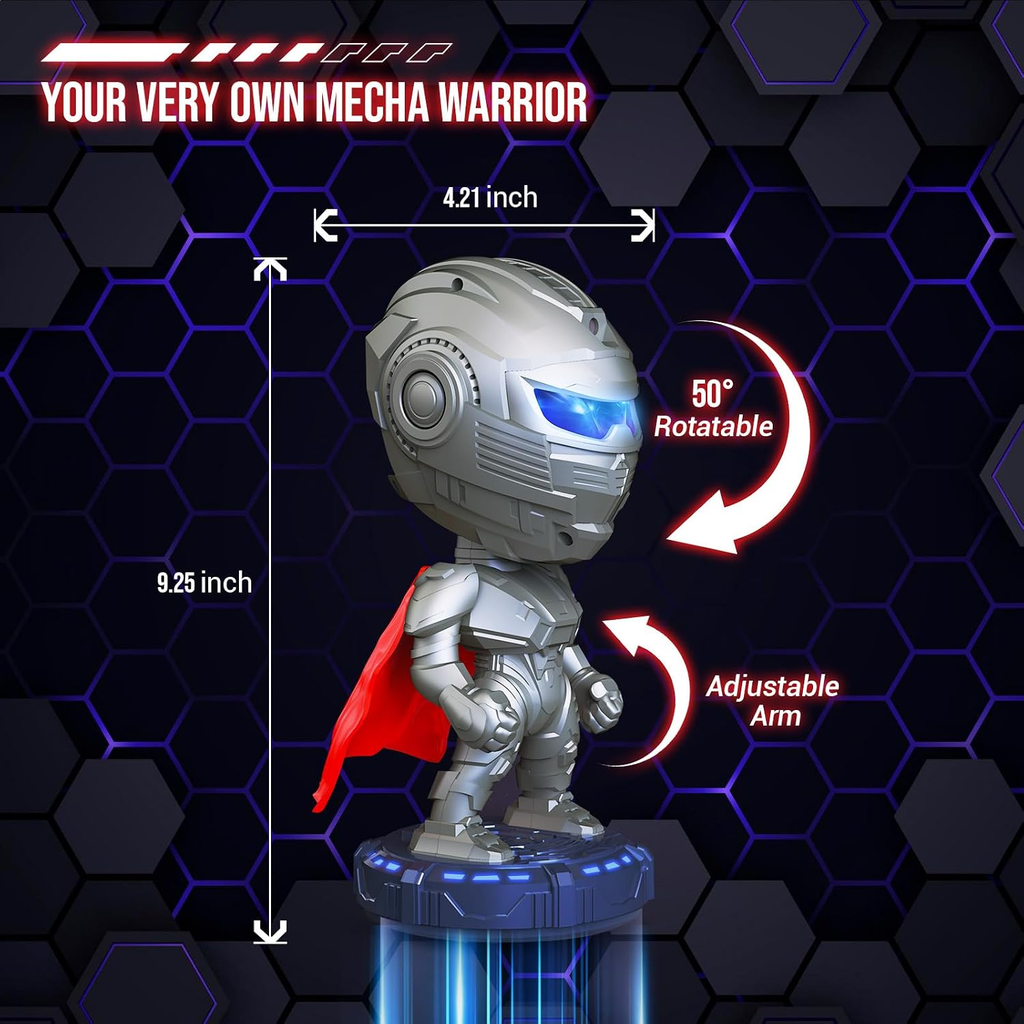 Armored Character Galaxy Projector Night Light with Timer, Adjustable Angle and Remote Control