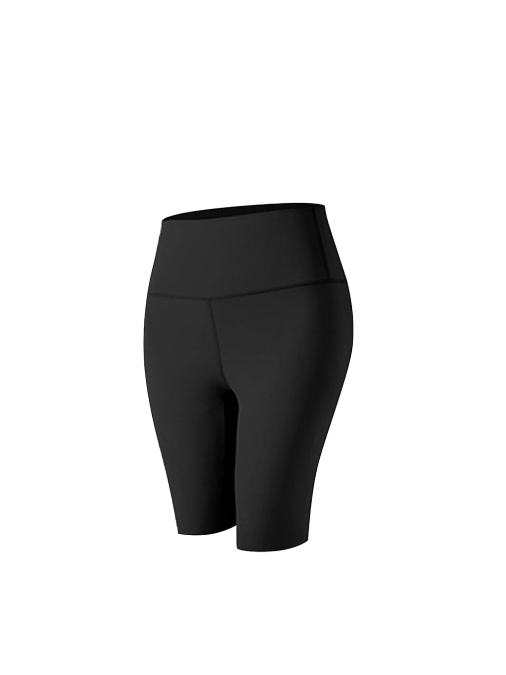 Women’s High-Waisted Yoga Shorts, Stretchy Nylon Spandex Workout Shorts, Black, Sizes XS–S