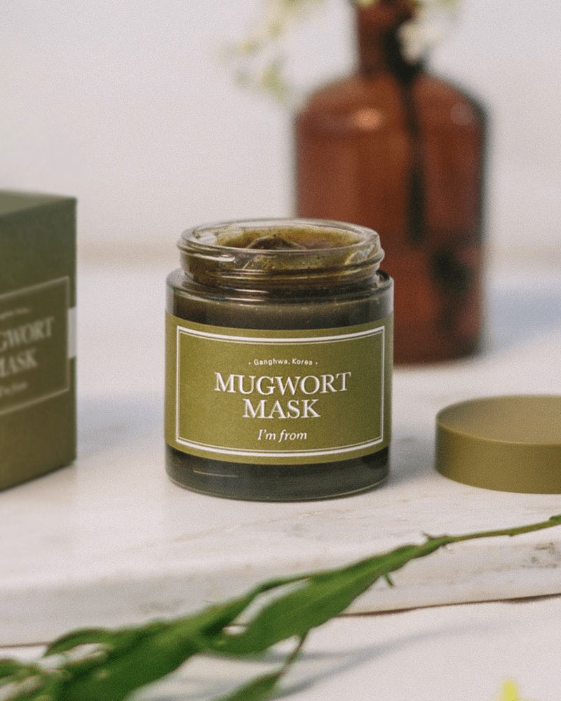 I’m From Mugwort Mask & Ginseng Mask Set, 2-Pack Wash-Off Facial Mask, Mugwort 100g + Ginseng 120g, Moisturizing, Smoothing & Refreshing Skin Care Mask