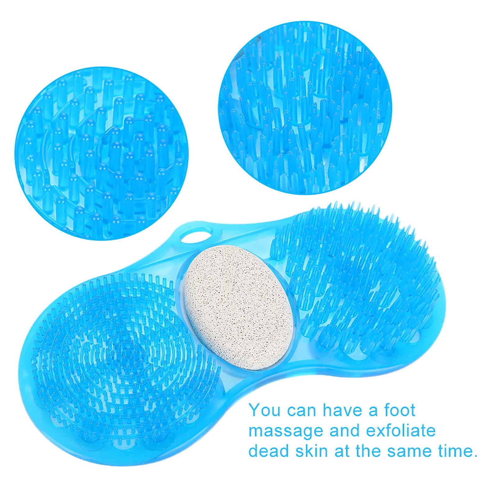 Foot Massage, Pumice Scrub Stone Foot Exfoliate Cleaner, Silicone For Massage Relaxed