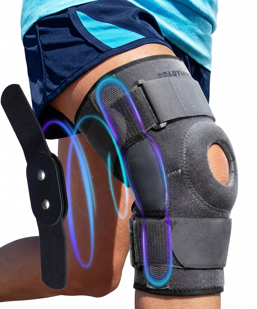Adjustable Sports Knee Support with Side Stabilizers