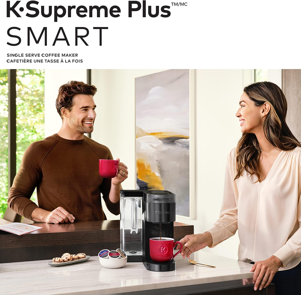 Keurig K-Supreme Plus SMART Single-Serve K-Cup Pod Coffee Maker with Wi-Fi & BrewID – Black