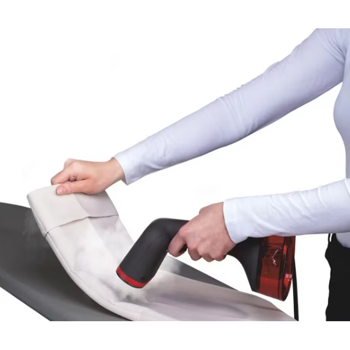Open Box CHI Lava Handheld Garment Steamer with Ceramic Steam Plate, Detachable Water Tank & Dual Steam Modes - Black/Red