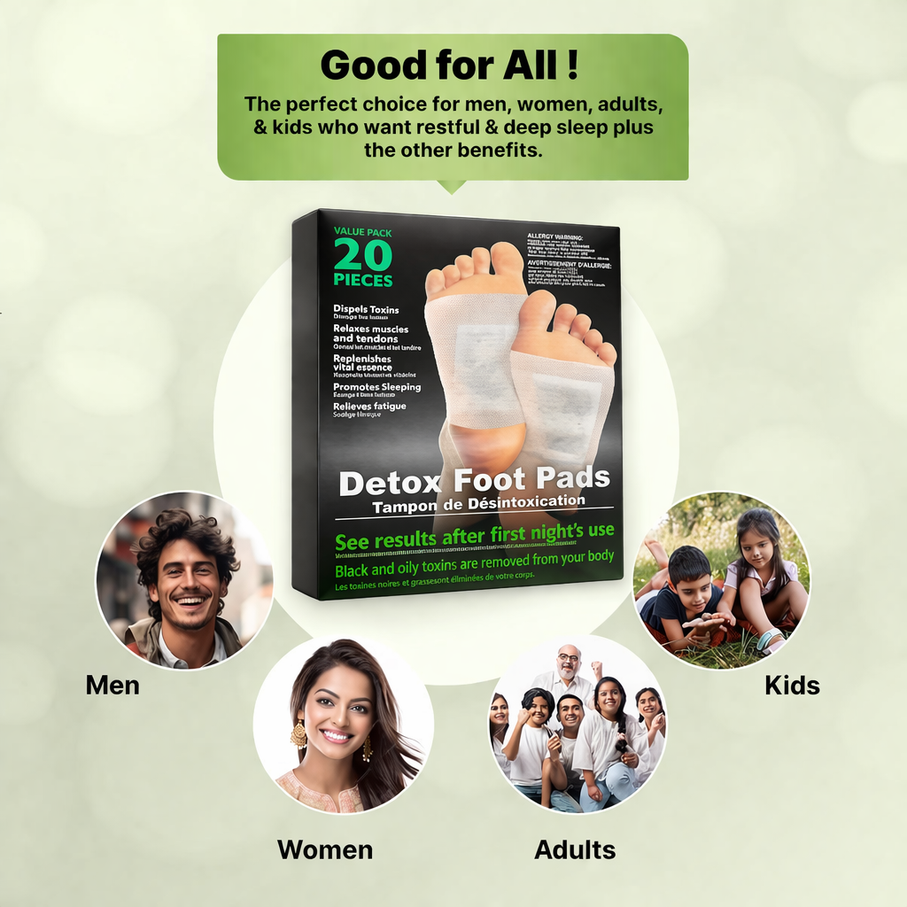 Detox Foot Pads 20 Pack - Natural Cleansing Patches