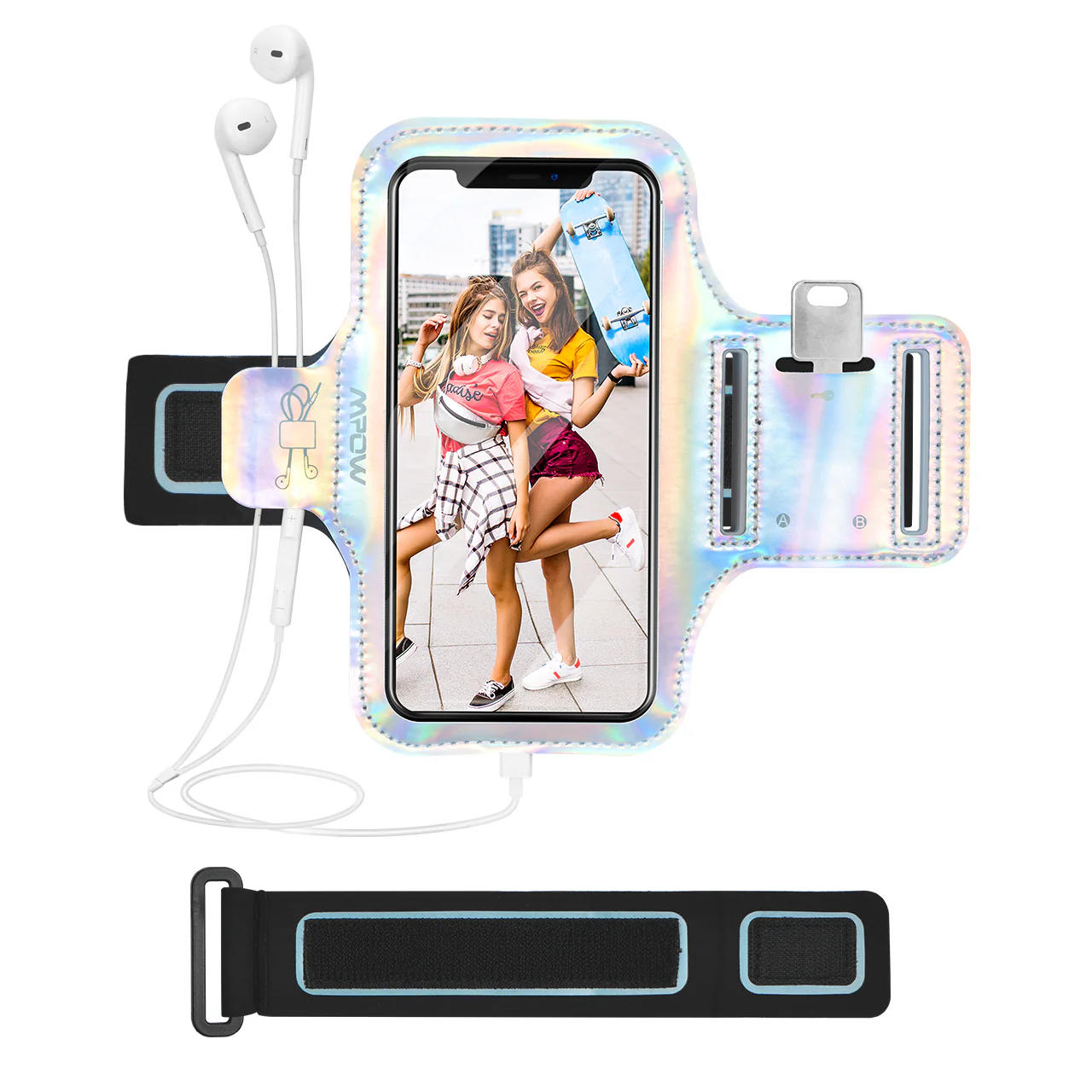 Sports Phone Armband Running Arm Band with Adjustable Strap Sweat Resistant Workout Phone Holder