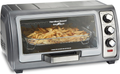 Open Box Hamilton Beach Sure-Crisp Air Fryer Toaster Oven with Easy Reach Door, 6-Slice Capacity, Bake, Broil & Toast Functions - Stainless Steel
