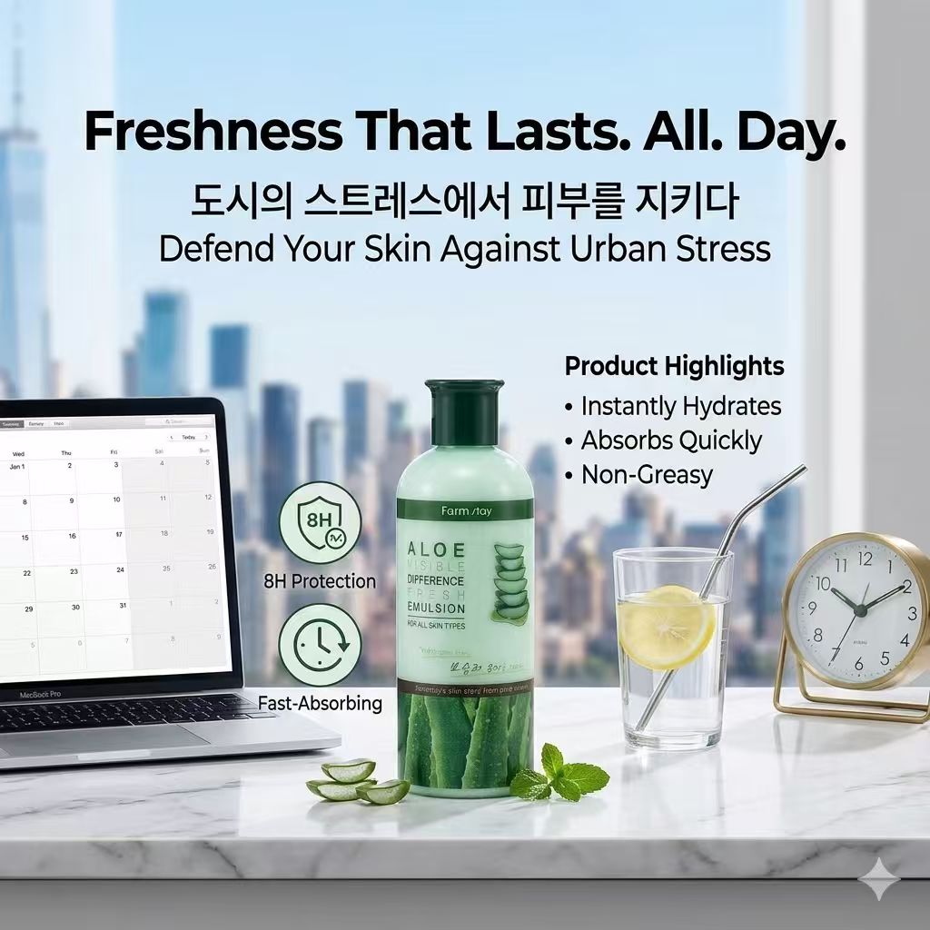 Aloe Vera Hydrating Emulsion Lotion 350ml – Moisturizing Skincare BB JUN 2023