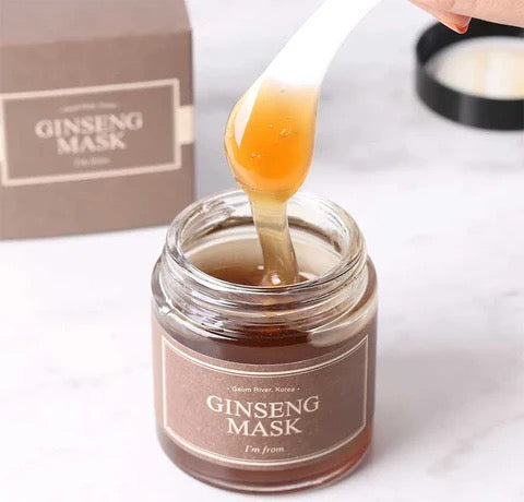 I’m From Mugwort Mask & Ginseng Mask Set, 2-Pack Wash-Off Facial Mask, Mugwort 100g + Ginseng 120g, Moisturizing, Smoothing & Refreshing Skin Care Mask