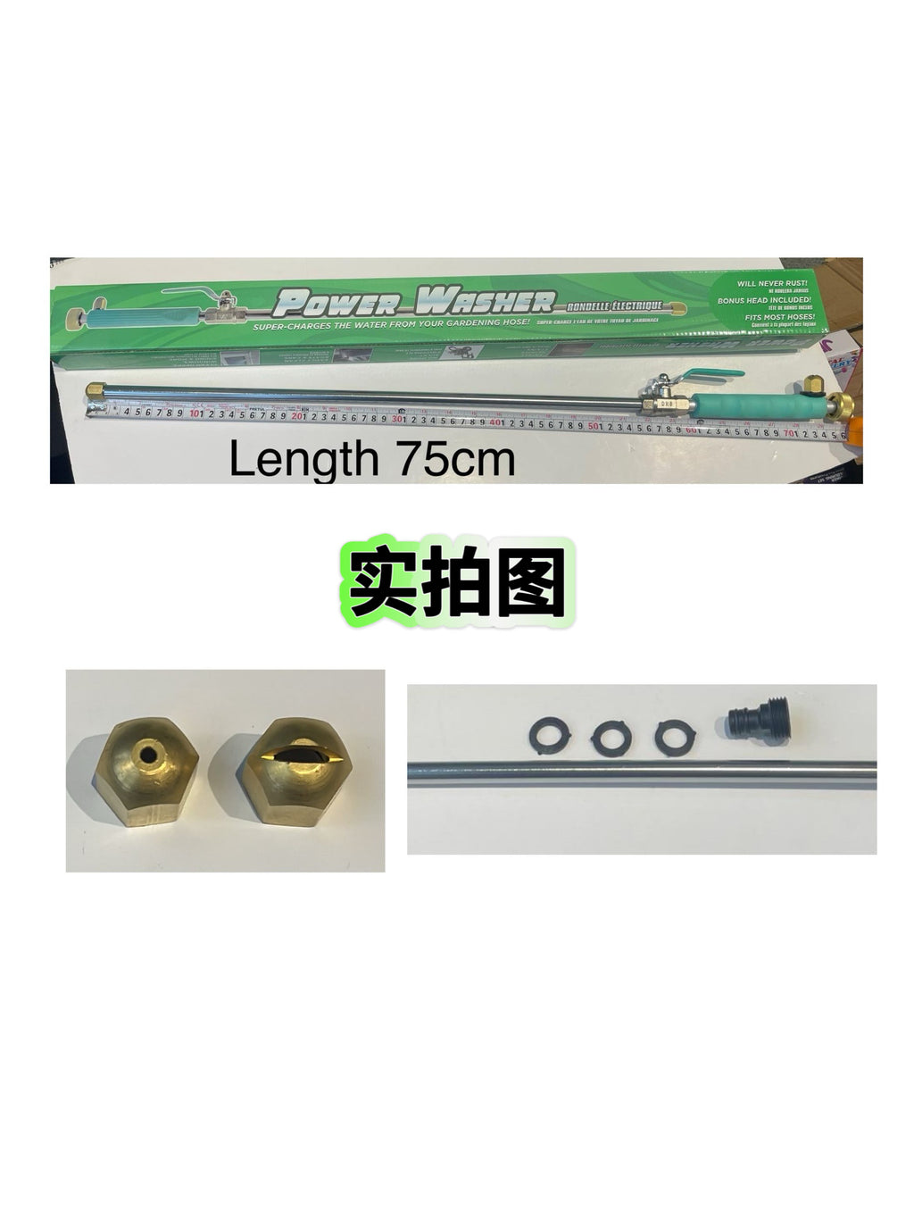 High Pressure Washer Nozzle | 2 Spray Modes Metal Jet Cleaner for Car & Outdoor Cleaning